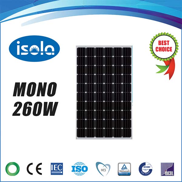 پنل خورشیدی 260 وات OSDA-ISOLA مونو کریستال